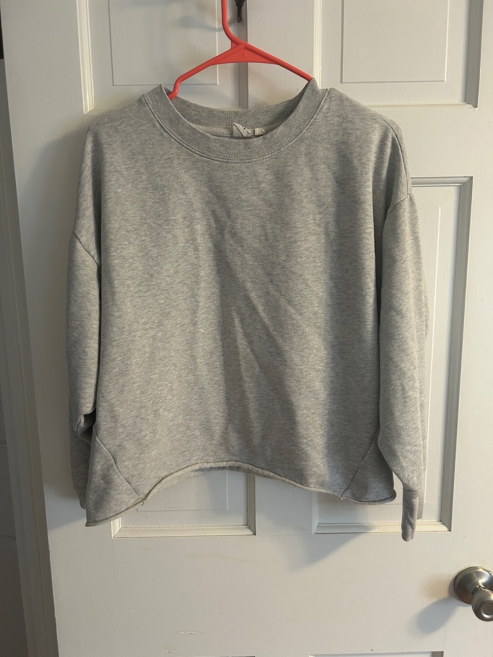 GAP Light Gray Cropped Crewneck Sweatshirt
